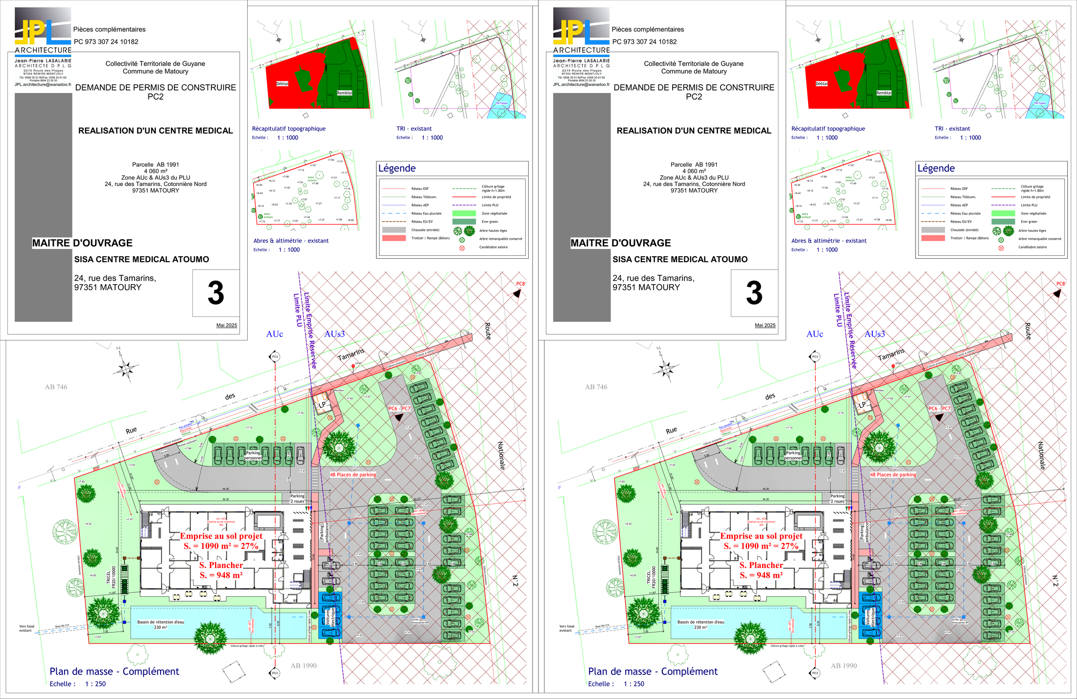 Plan de masse topographique